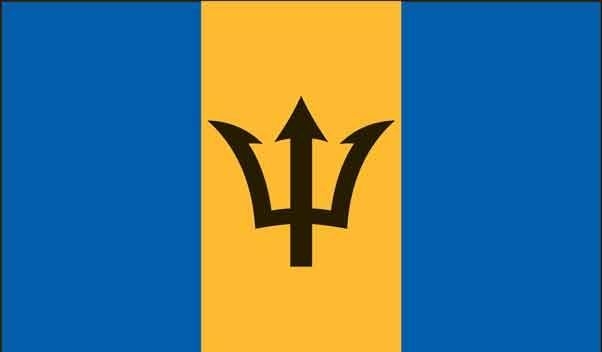 5' x 8' Barbados High Wind, US Made Flag