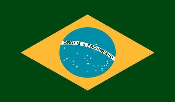 5' x 8' Brazil High Wind, US Made Flag