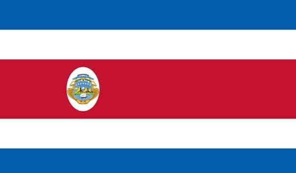 2' x 3' Costa Rica High Wind, US Made Flag