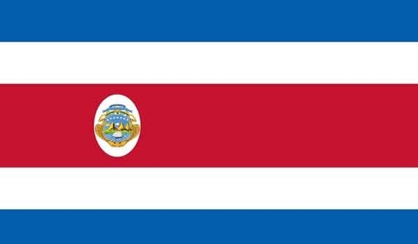 5' x 8' Costa Rica High Wind, US Made Flag
