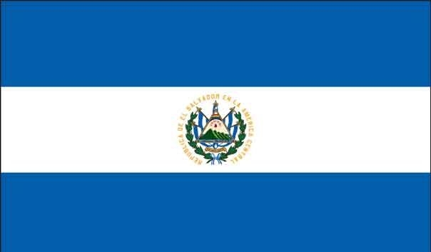 5' x 8' El Salvador High Wind, US Made Flag