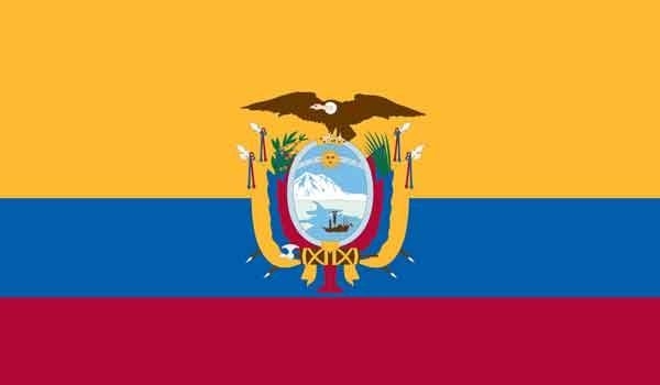 4' x 6' Ecuador High Wind, US Made Flag