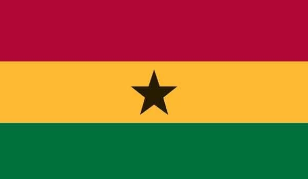 2' x 3' Ghana High Wind, US Made Flag