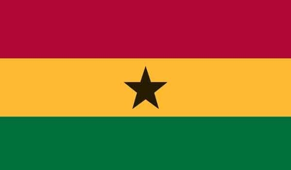 4' x 6' Ghana High Wind, US Made Flag