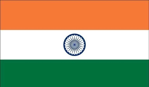 5' x 8' India High Wind, US Made Flag