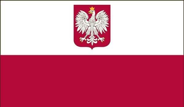4' x 6' Poland w/ Eagle High Wind, US Made Flag