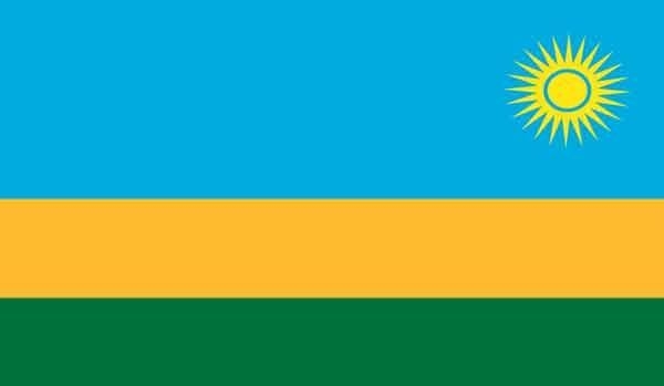 2' x 3' Rwanda High Wind, US Made Flag