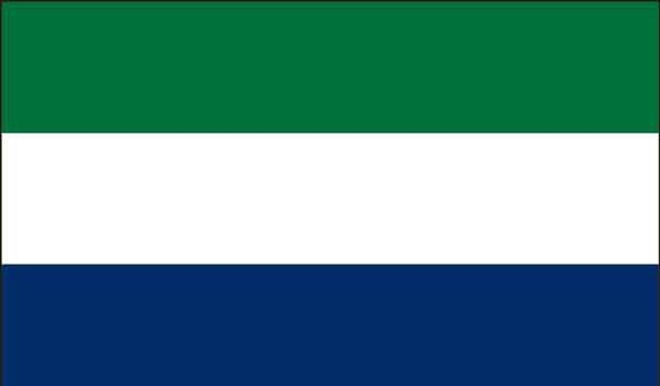 2' x 3' Sierra Leone High Wind, US Made Flag