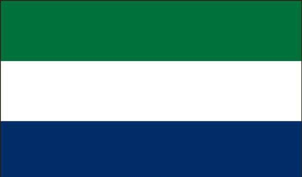5' x 8' Sierra Leone High Wind, US Made Flag