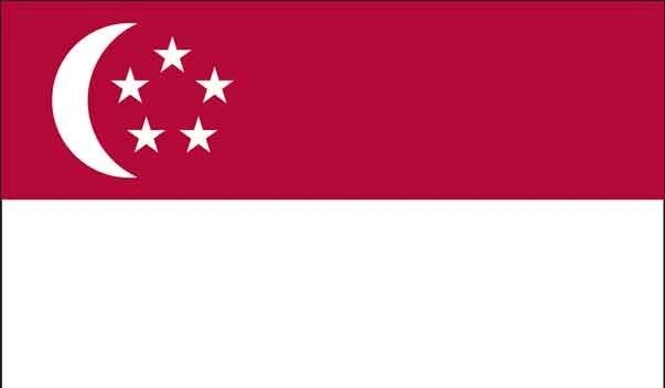 5' x 8' Singapore High Wind, US Made Flag