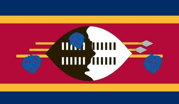 2' x 3' Swaziland High Wind, US Made Flag