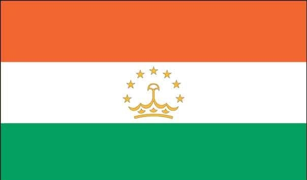 5' x 8' Tajikistan High Wind, US Made Flag