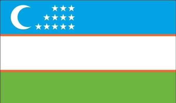 3' x 5' Uzbekistan High Wind, US Made Flag
