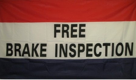 Free Brake Inspection Message Flag