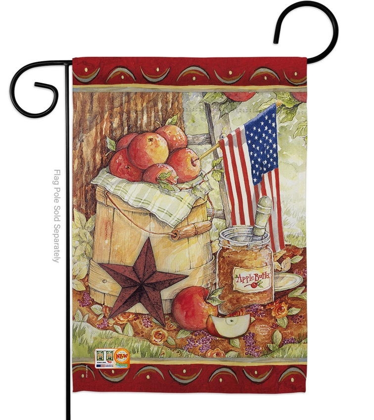 Patriotic American Apple Garden Flag