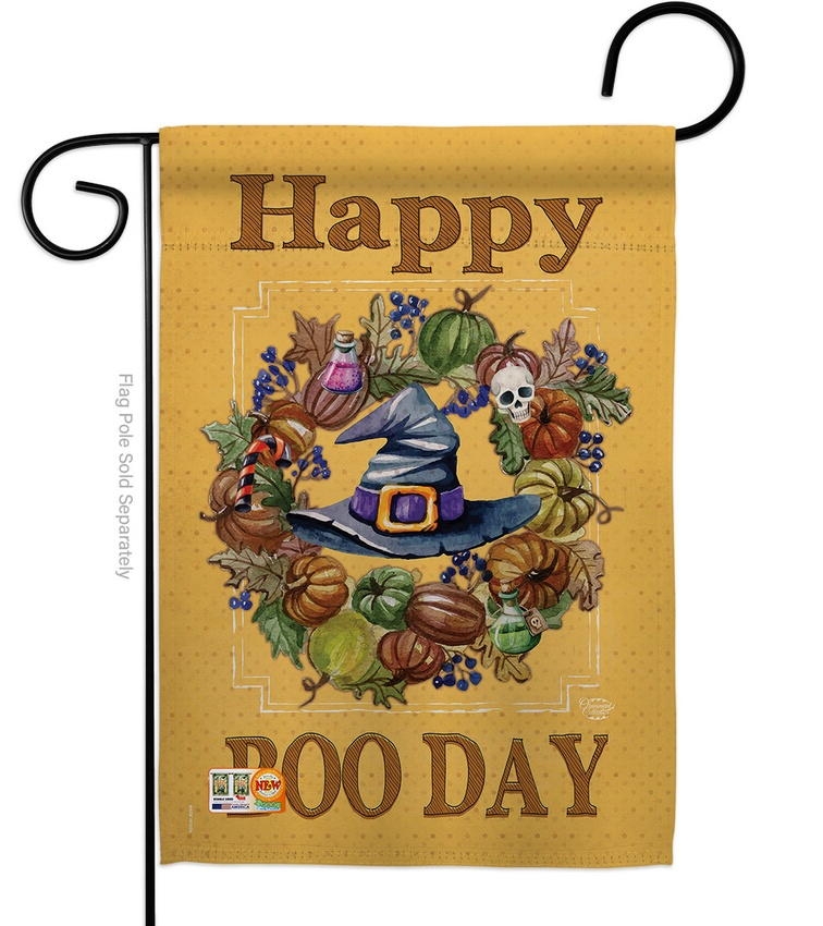 Happy Boo Day Garden Flag