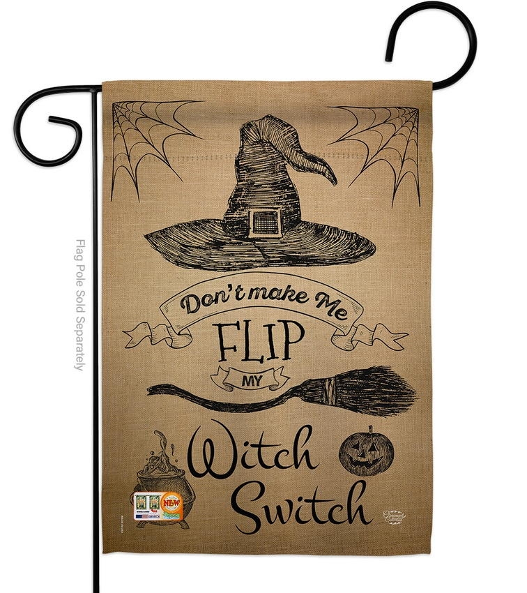 Flip My Witch Switch Garden Flag