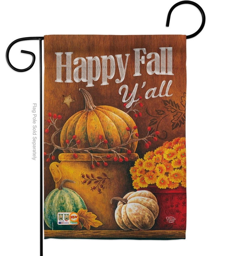 Happy Fall Y'll Pumpkins Garden Flag