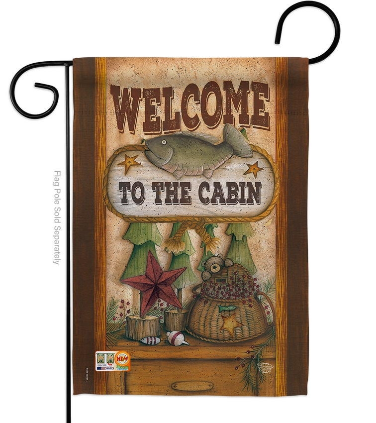 Welcome To The Cabin Decorative Garden Flag