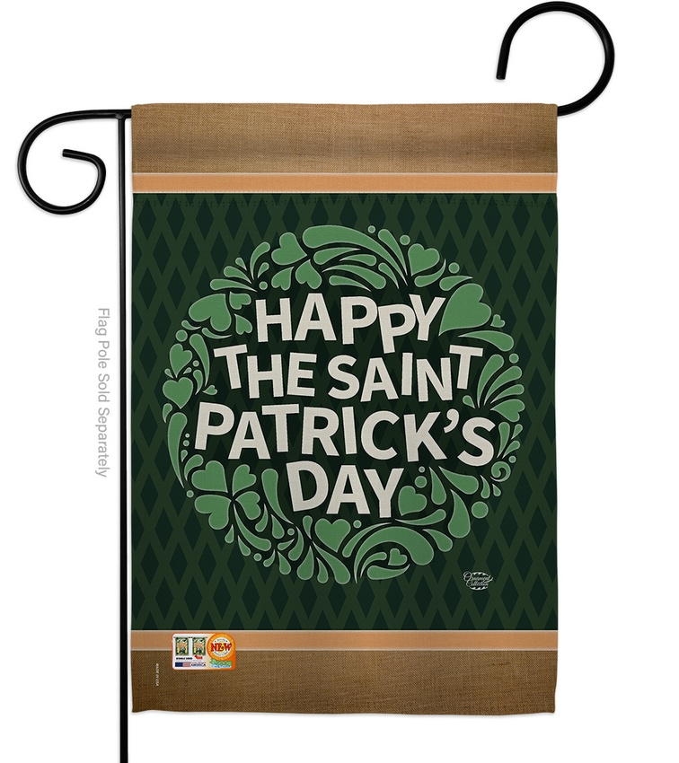 Happy Saint Patrick's Day Decorative Garden Flag