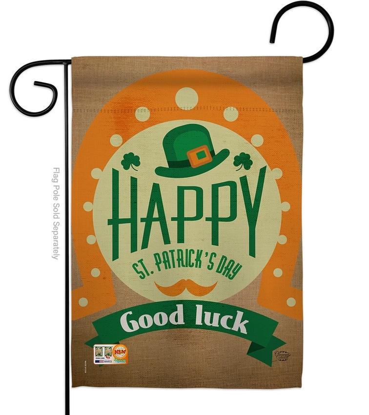 Good Luck St. Patrick's Day Decorative Garden Flag