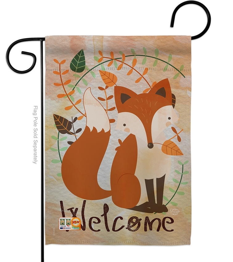Welcome Fox Garden Flag