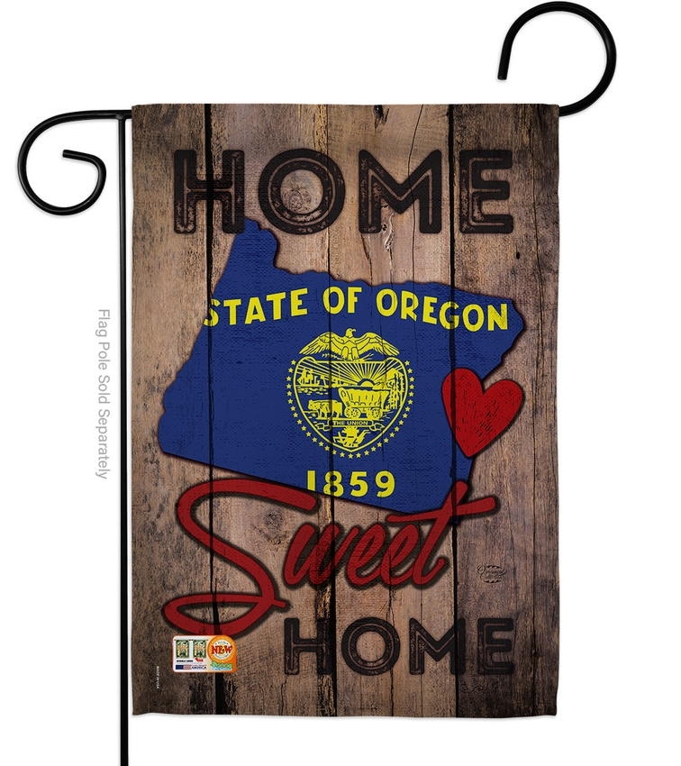 State Oregon Home Sweet Garden Flag