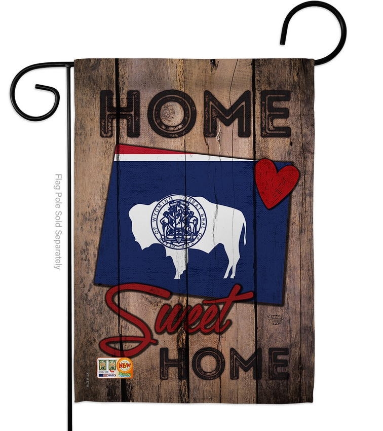 State Wyoming Home Sweet Garden Flag