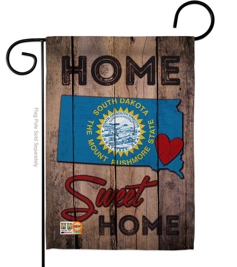 State South Dakota Home Sweet Garden Flag
