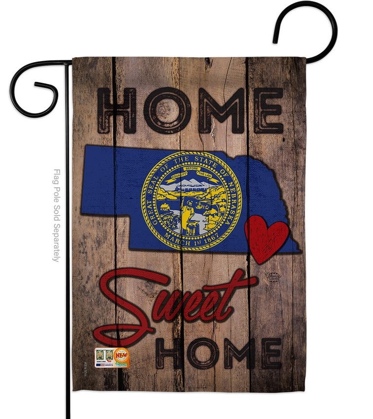 State Nebraska Home Sweet Garden Flag