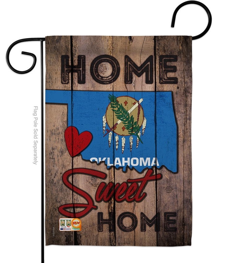 State Oklahoma Home Sweet Garden Flag