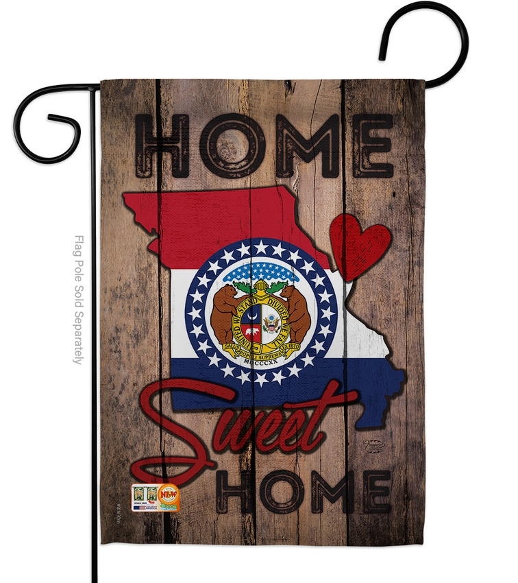 State Missouri Home Sweet Garden Flag