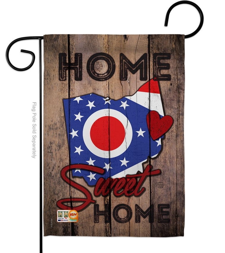 State Ohio Home Sweet Garden Flag
