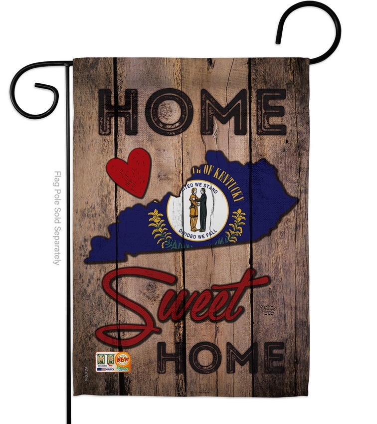 State Kentucky Home Sweet Garden Flag