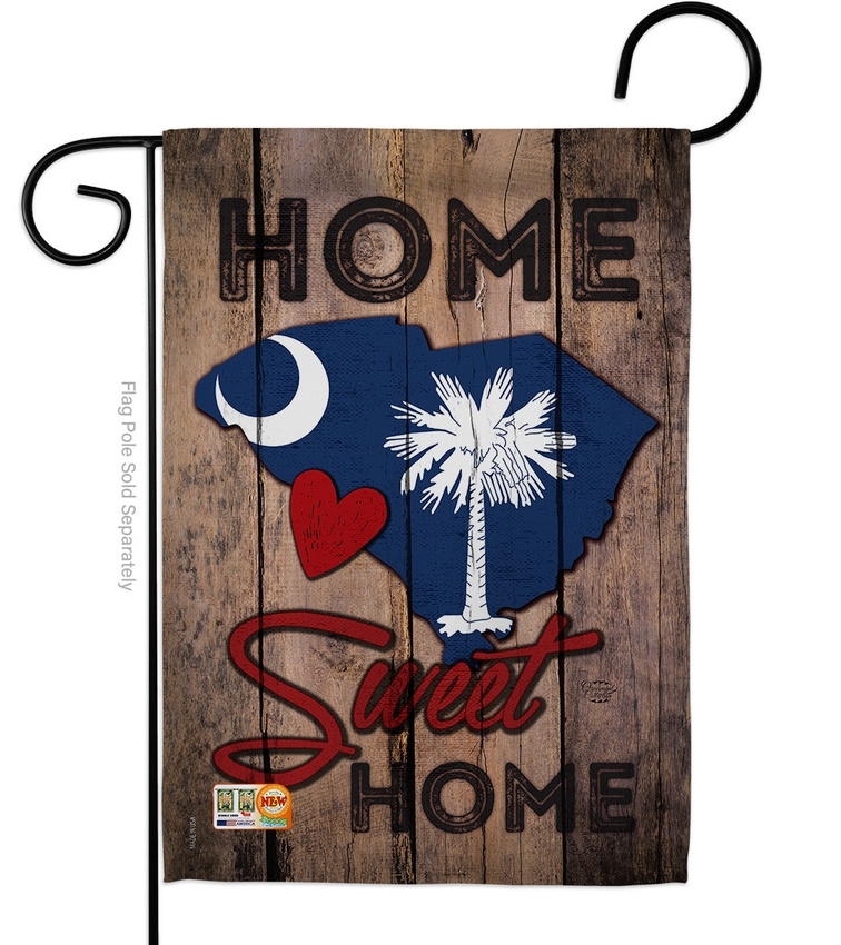 State South Carolina Home Sweet Garden Flag