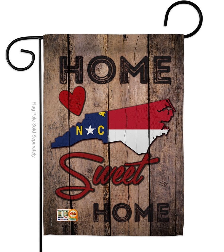 State North Carolina Home Sweet Garden Flag