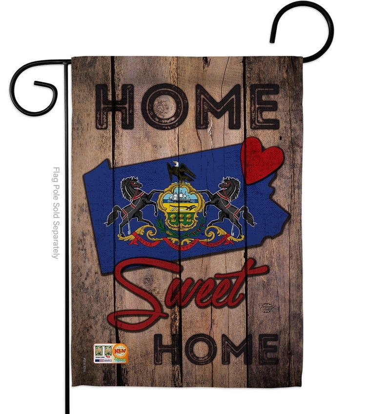 State Pennsylvania Home Sweet Garden Flag