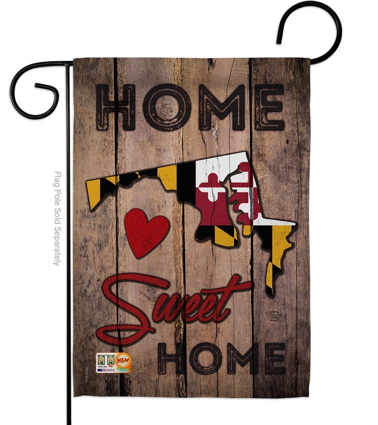State Maryland Home Sweet Garden Flag