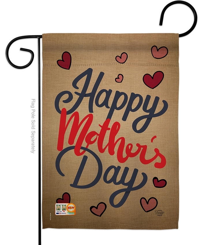 Happy Mother's Day Burlap Garden Flag