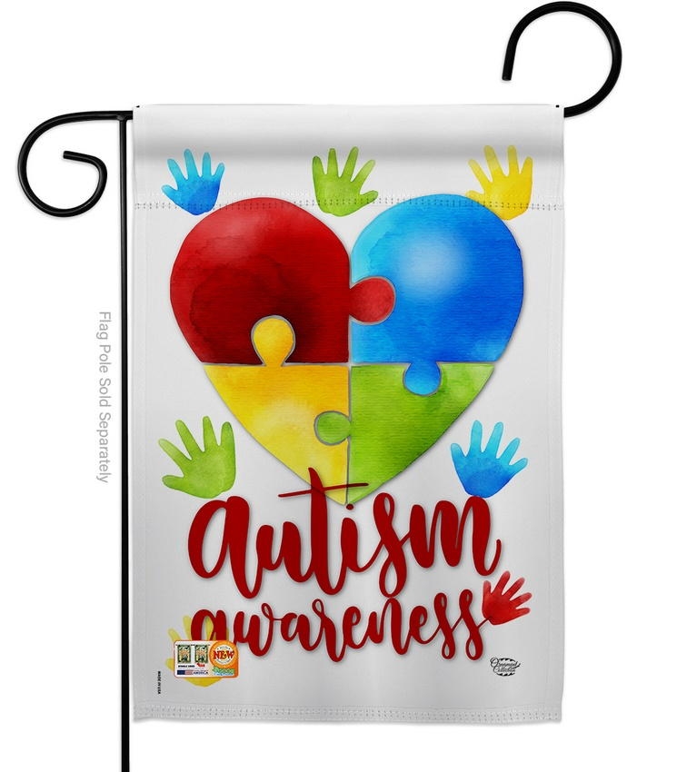 Autism Awareness Garden Flag