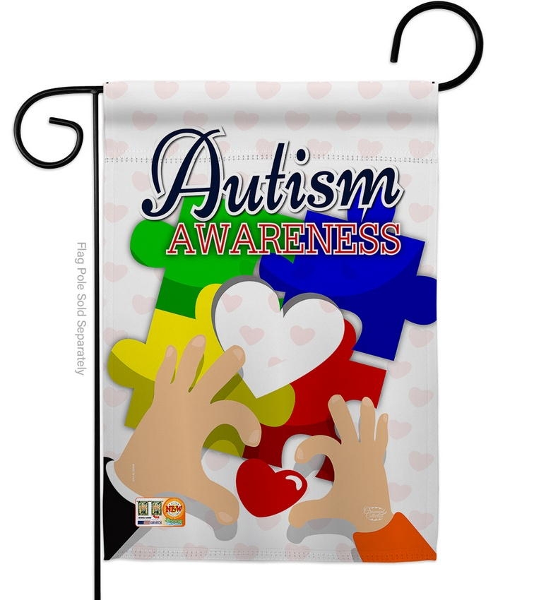 Love Autism Awareness Garden Flag