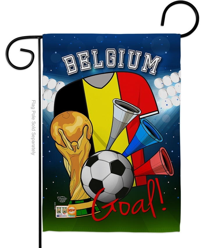 Belgium Soccer Garden Flag