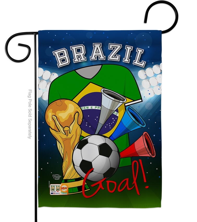 Brazil Soccer Garden Flag