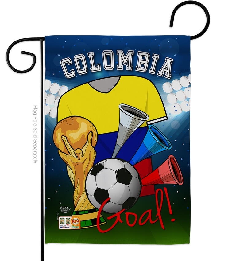 Colombia Soccer Garden Flag