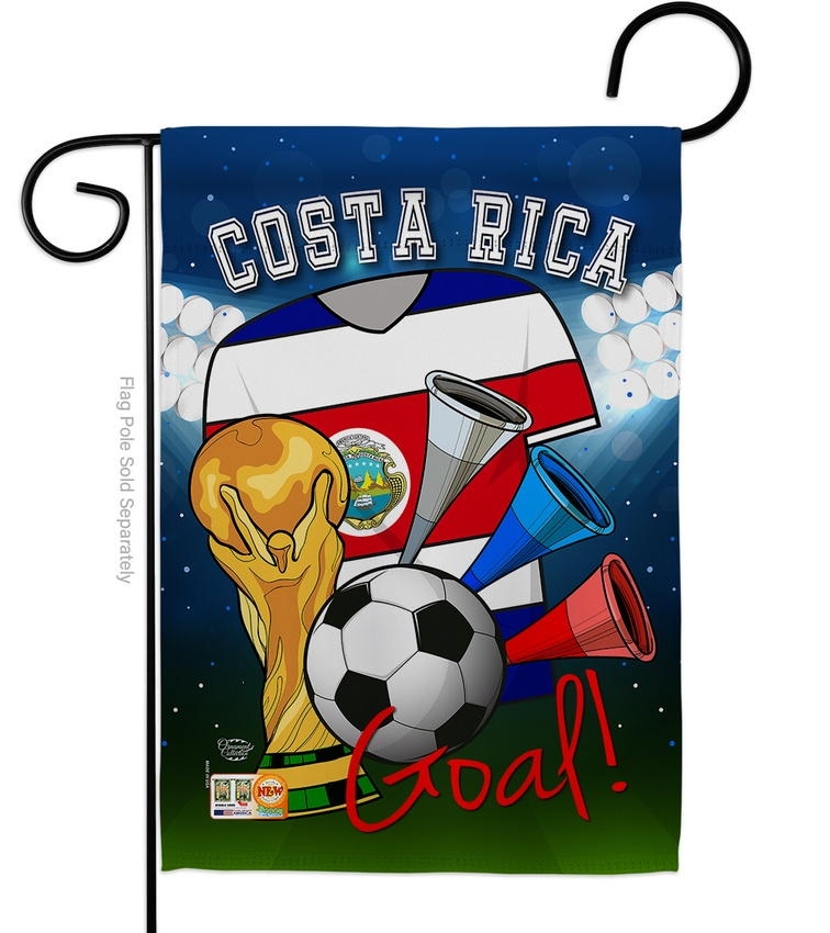 Costa Rica Soccer Garden Flag