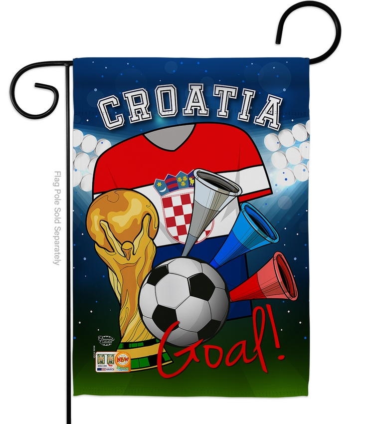 Croatia Soccer Garden Flag