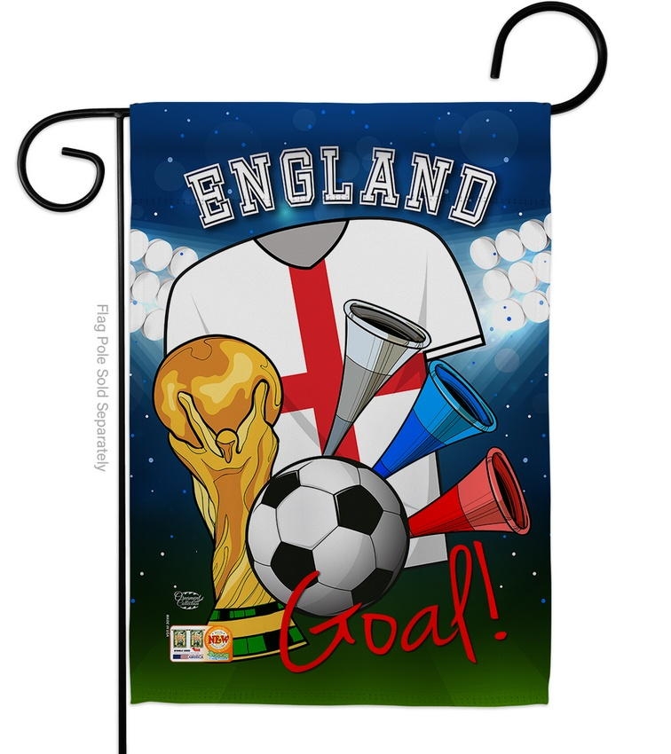 England Soccer Garden Flag