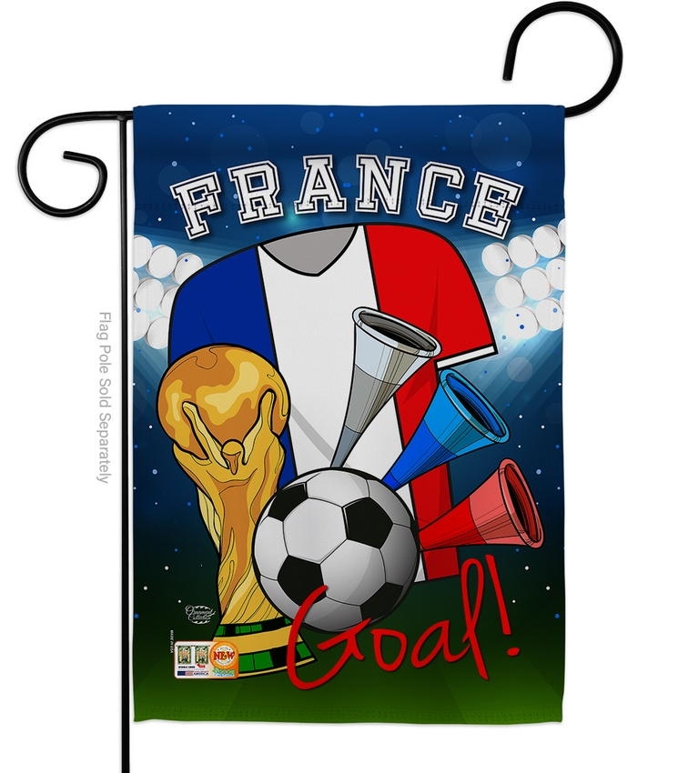 France Soccer Garden Flag