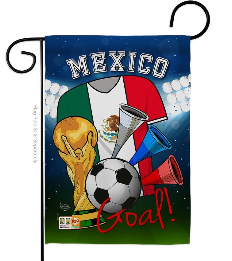 Mexico Soccer Garden Flag
