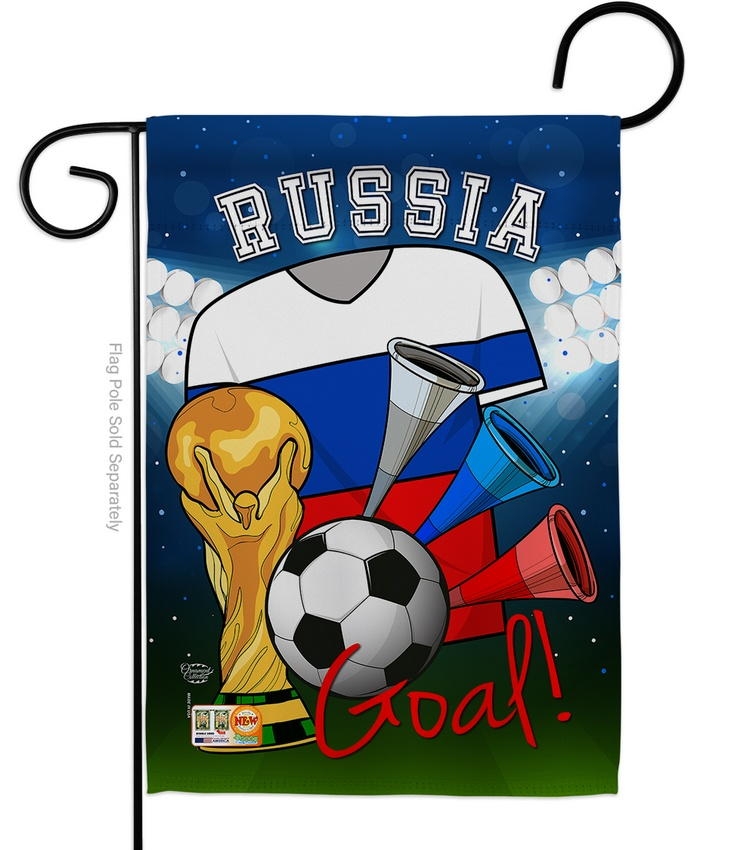 Russia Soccer Garden Flag